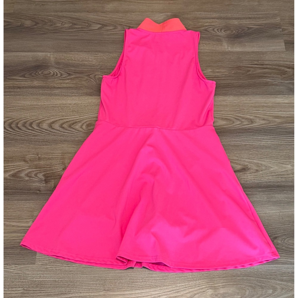 SSYS The Label Pink Orange Colorblock Zip Front Active Tennis Dress size Small - Picture 6 of 7